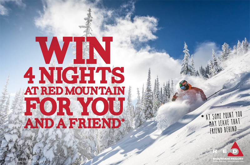 Win a 4 Day Trip to Red Mountain Including 1 Day of Catskiing at Big Red Cats